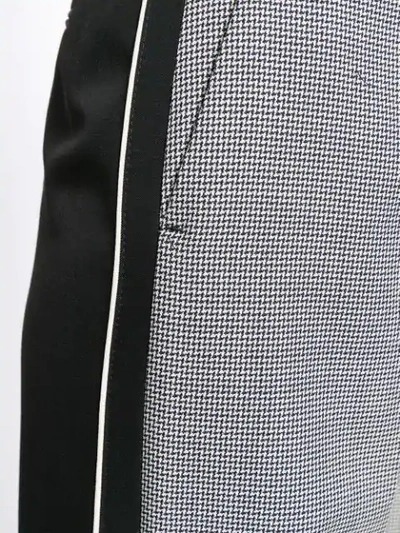 Shop Stella Mccartney Two-tone Flared Trousers In Black