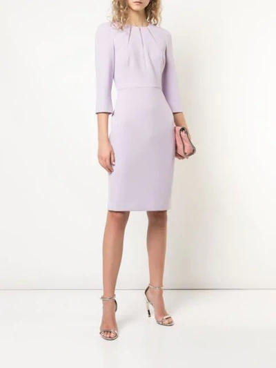 Shop Badgley Mischka Formal Fitting Dress In Purple