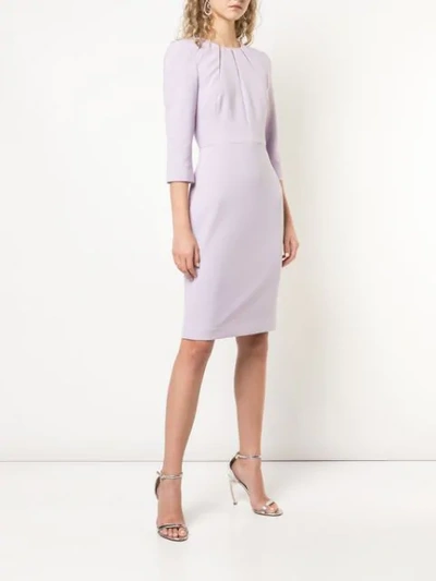 Shop Badgley Mischka Formal Fitting Dress In Purple