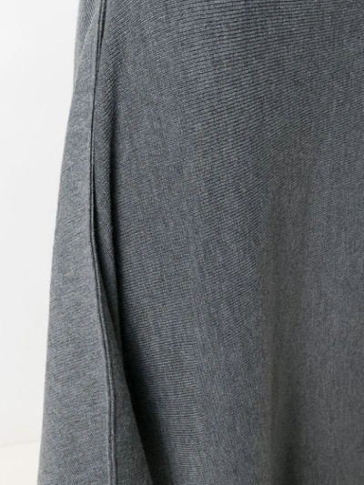 Shop Jw Anderson Mid Grey Melange Asymmetric Skirt