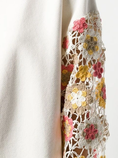 Shop Alanui Crochet Panel Top In White
