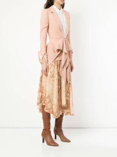 Shop Kitx Draped Tails Jacket - Pink