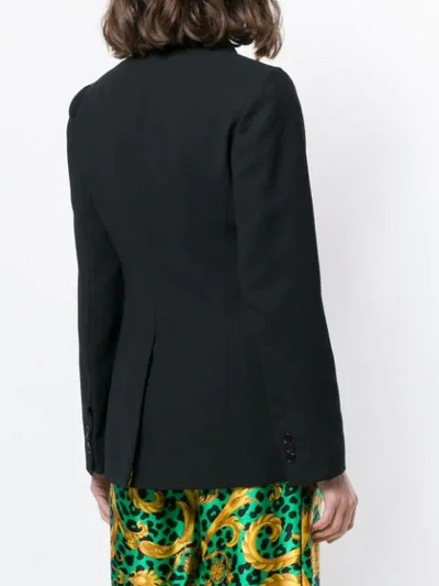 Shop P.a.r.o.s.h. Double Breasted Blazer In Black
