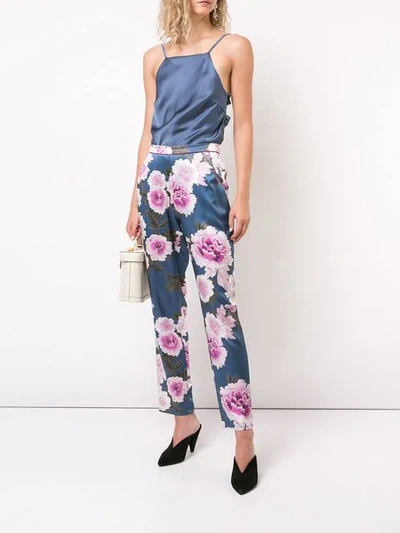Shop Fleur Du Mal Floral Pajama Trousers In Multicolour