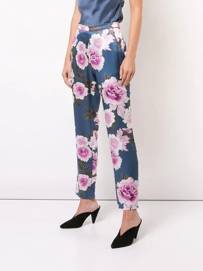 Shop Fleur Du Mal Floral Pajama Trousers In Multicolour