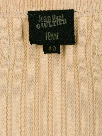 Pre-owned Jean Paul Gaultier Vintage Matelot Striped Dress In Neutrals