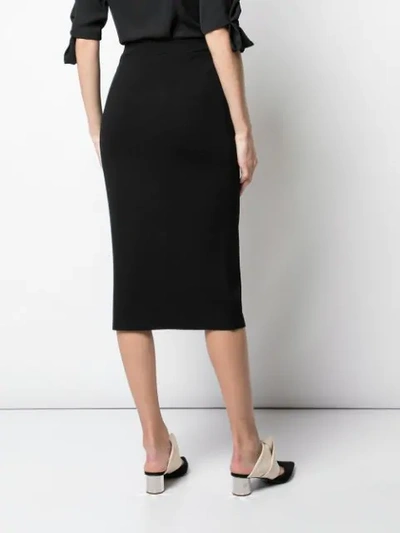 Shop Piazza Sempione High-waist Midi Skirt In Black