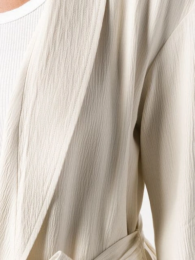 Forte Forte Long Belted Coat In Neutrals