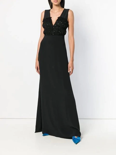 Shop N°21 Ruched-bodice Dress In Black