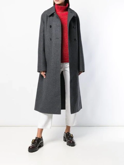Shop Sofie D'hoore Commit Long Coat In Grey