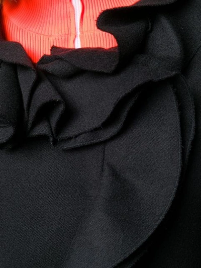 Pre-owned Prada 2000's  Ruffle Coat In Black