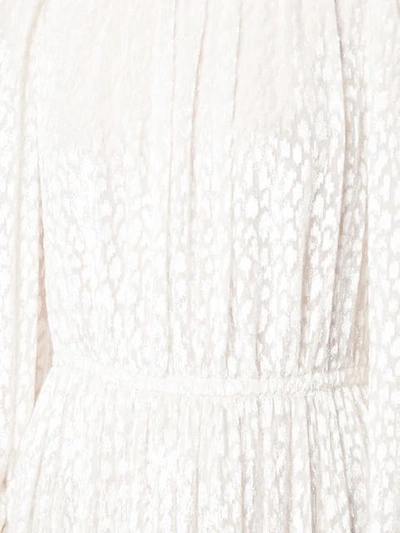 Shop Adam Lippes Velvet Jacquard Dress In White
