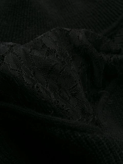 Shop Fendi Lace Insert Jumper In Black