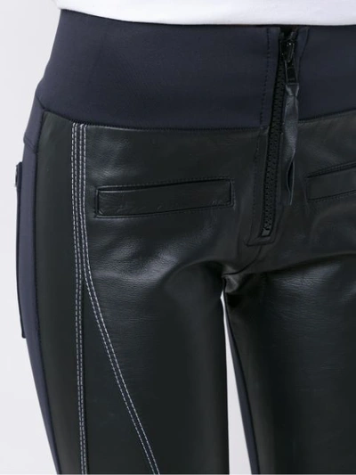 Shop Andrea Bogosian Leather Skinny Trousers In Black