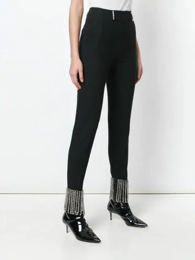 Shop Christopher Kane Crystal Tailored Trousers In Black