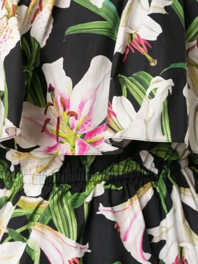 Shop Dolce & Gabbana Lily Print Top In Multicolour