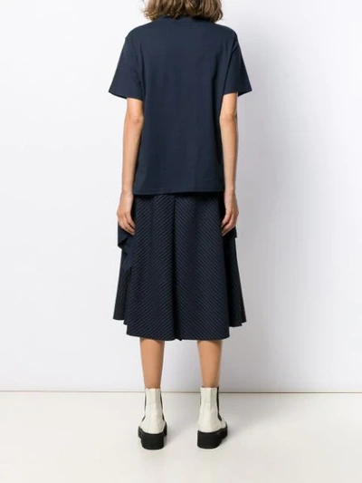 Shop Jw Anderson Panelled Handkerchief T-shirt In Blue