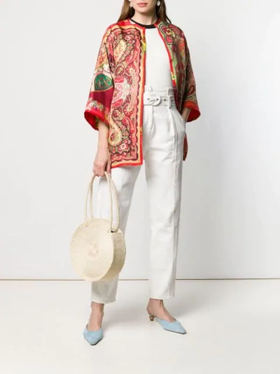 Shop Etro Flared Sleeve Jacket In 600 Multicolor