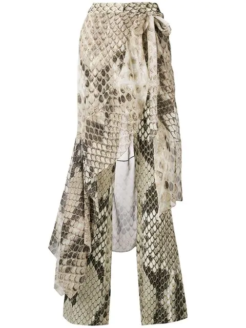 flared snakeskin trousers