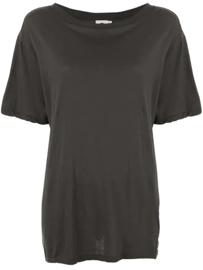 Shop Bassike T-shirt Im Oversized-look - Grau In Grey