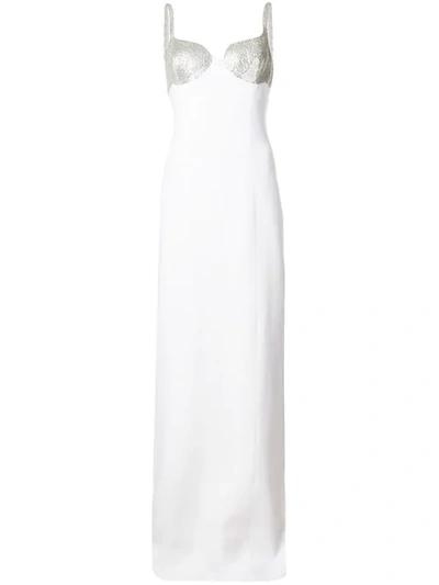 Shop Michael Kors Stud Embellished Dress In White