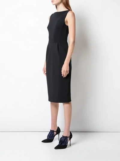 Shop Adam Lippes Fitted Mid-length Dress In Black
