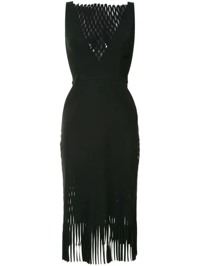 Shop Dion Lee Perf Mirror Dress In Black