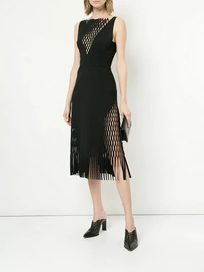 Shop Dion Lee Perf Mirror Dress In Black