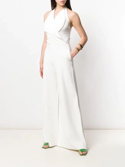 Shop Stella Mccartney Shawl Front Jumpsuit In White