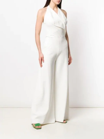 Shop Stella Mccartney Shawl Front Jumpsuit In White