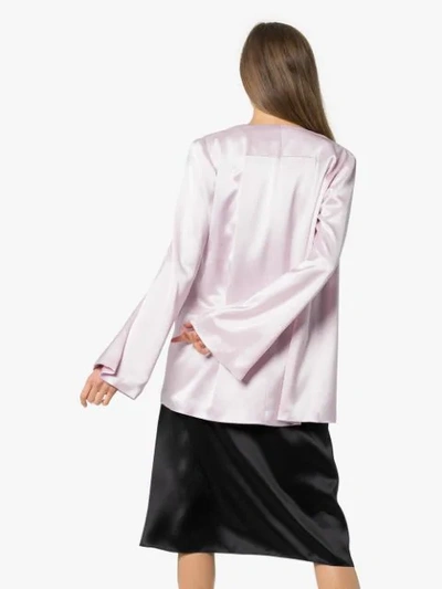 Shop Galvan Bell-sleeved Evening Jacket In Pink