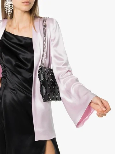 Shop Galvan Bell-sleeved Evening Jacket In Pink