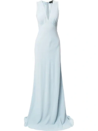 Shop Jenny Packham V-neck Slip Dress In Blue