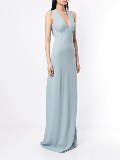 Shop Jenny Packham V-neck Slip Dress In Blue