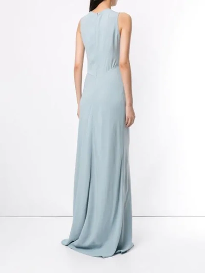 Shop Jenny Packham V-neck Slip Dress In Blue
