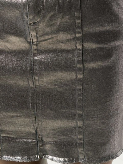 Shop Pinko Metallic Mini Skirt In I56 Grey