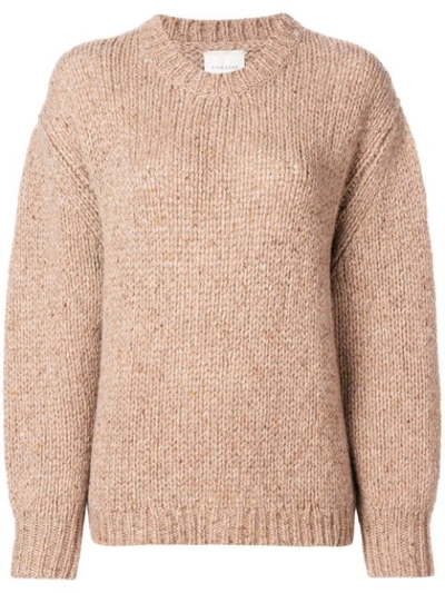 Shop Fine Edge Cashmere Drop Shoulder Sweater - Neutrals
