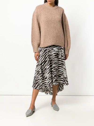 Shop Fine Edge Cashmere Drop Shoulder Sweater - Neutrals