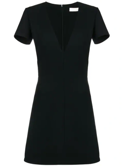 Shop Chloé Pinafore Dress In Black