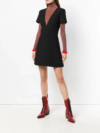 Shop Chloé Pinafore Dress In Black