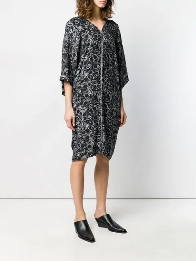 Shop A.f.vandevorst Graphic Print Zipped Dress In Black