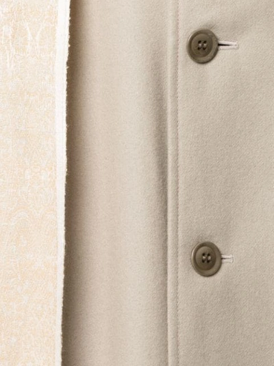 Shop Y's Shawl Detail Coat In Neutrals