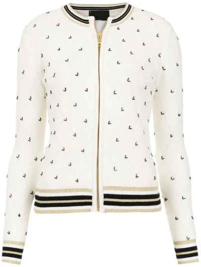 Shop Andrea Bogosian Embroidered Cardigan - White