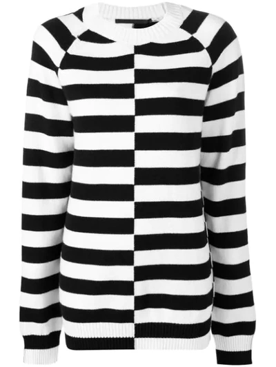 Shop Haider Ackermann Oversized Striped Sweater In Black