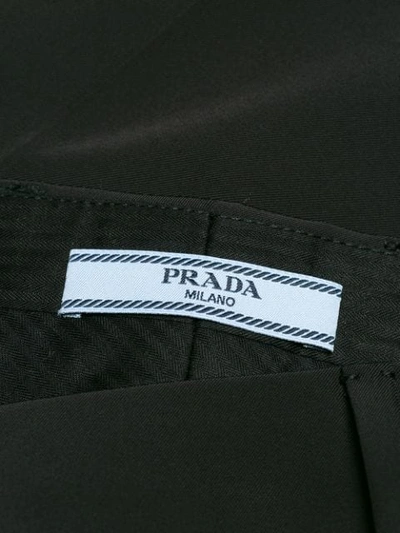 Shop Prada Cropped Tailored Trousers In Black