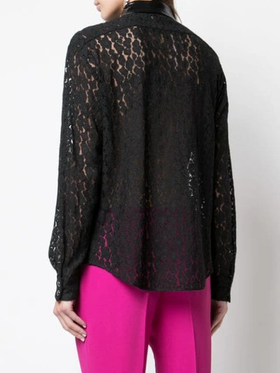 Shop N°21 Lace Button-up Shirt In Black