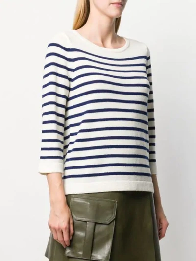 Shop Apc Striped Jumper In White