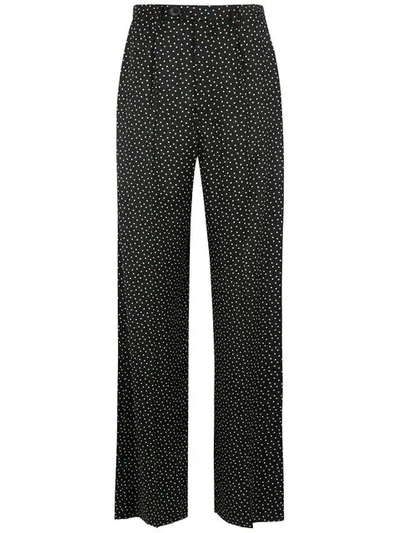 Shop À La Garçonne Printed Palazzo Pants In Black