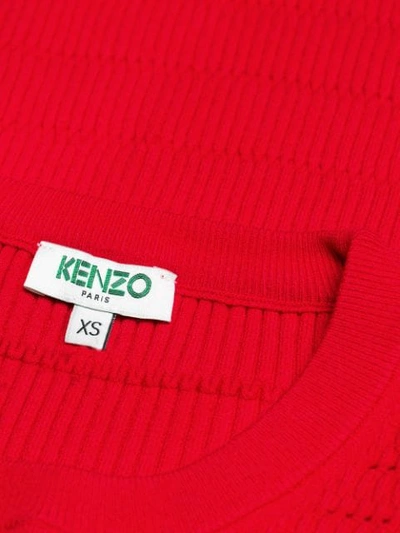 Shop Kenzo Cut-detail Shift Dress In Red