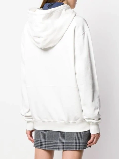 Shop Acne Studios Hooded Sweatshirt In White
